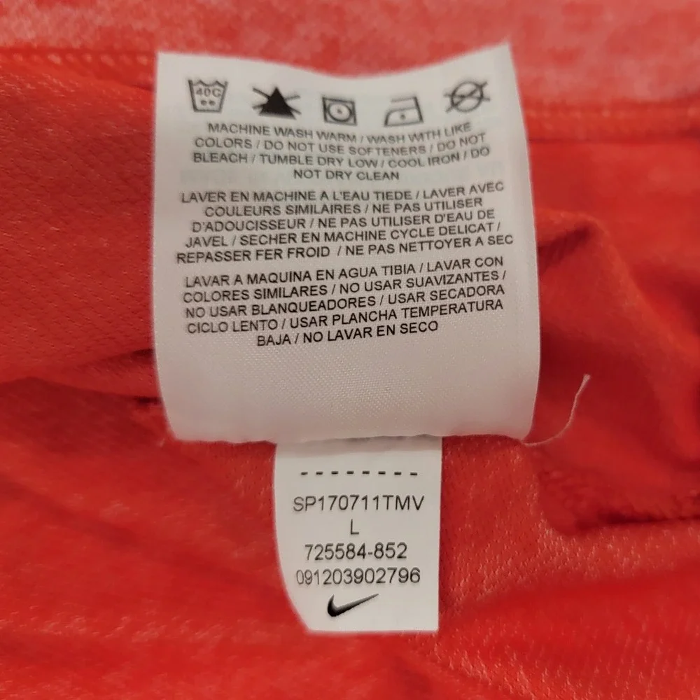 Nike Golf Dri-FIT Womens Polo Shirt Orange Heather Short Sleeve 725584-852 L